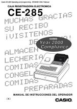 CE-285 Operating and programming - SPANISH ONLY